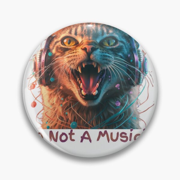 Item preview, "Wide mouthed singing cat" am not a musician cute cat design. designed and sold by Obinne.