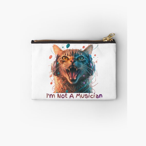 Item preview, "Wide mouthed singing cat" am not a musician cute cat design. designed and sold by Obinne.