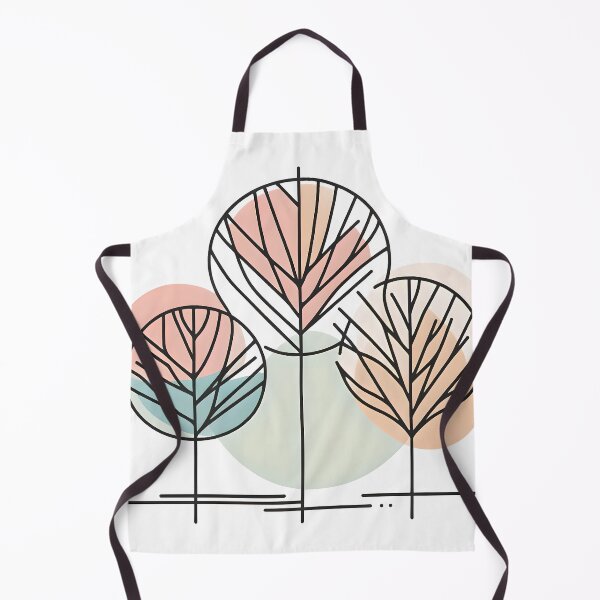 Item preview, Round Trees Minimalist colorful line art designed and sold by ChataMaroon.