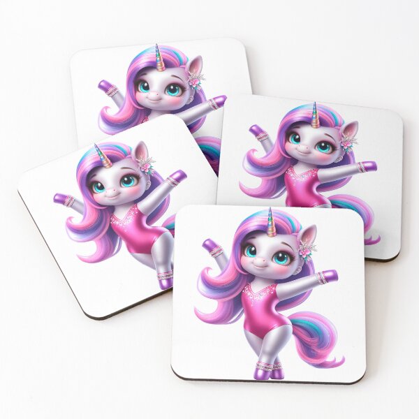 Item preview, Cute Pink and Purple Gymnast Unicorn. designed and sold by Nathalymx.