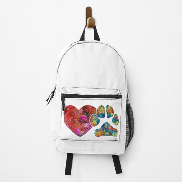Item preview, Puppy Love 4 Colorful Dog Paw And Heart Art designed and sold by Sharon Cummings Art.