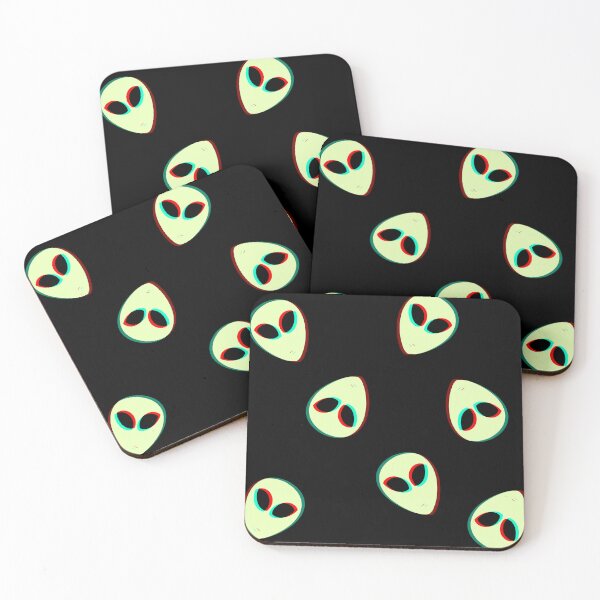 Item preview, Anaglyph alien in green  designed and sold by CarteClaire.