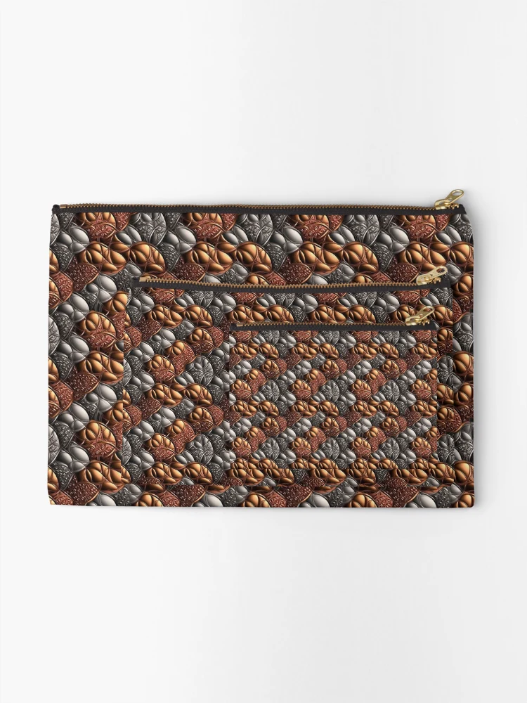 Thumbnail 2 of 4, Zipper Pouch, Metallic #8 designed and sold by RaysThings.