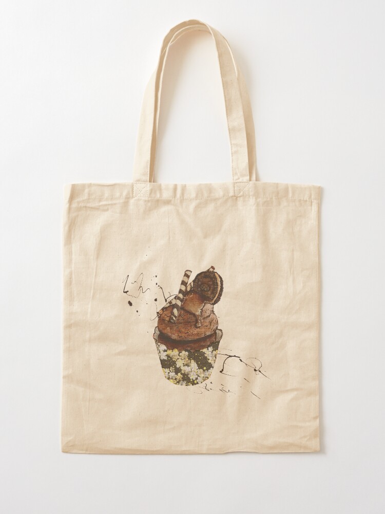 Thumbnail 2 of 5, Tote Bag, Chocolate Ruin, Gourmet Cupcake designed and sold by LillyUndercroft.