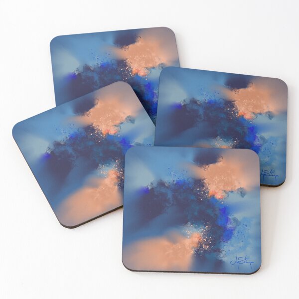 Item preview, Skies of Glory - Blue Orange Abstract Wall Art designed and sold by Joey Santiago.