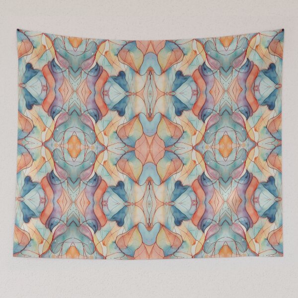Item preview, hearts-flowers-abstract designed and sold by MoxisWatercolor.