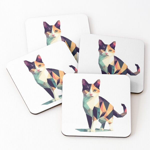 Item preview, Calico Cat - Polygon Art designed and sold by Fantes.