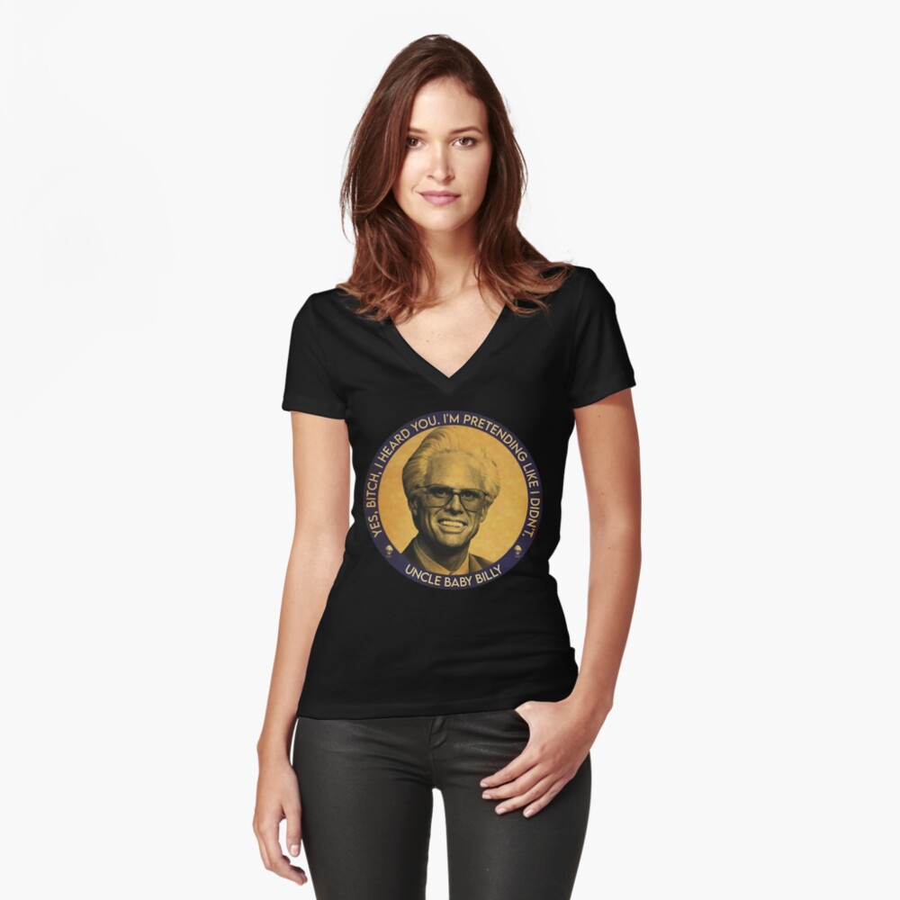 Item preview, Fitted V-Neck T-Shirt designed and sold by paniknaomi.