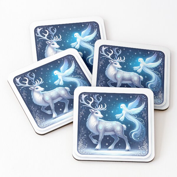Item preview, Winter's Enchanted Caribou & Spirit Companion designed and sold by Anechkau.