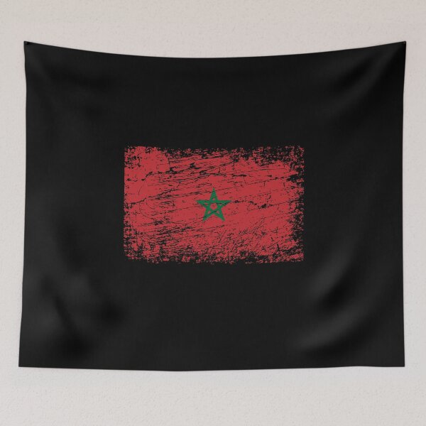 Item preview, Morocco flag flag used look designed and sold by GeogDesigns.