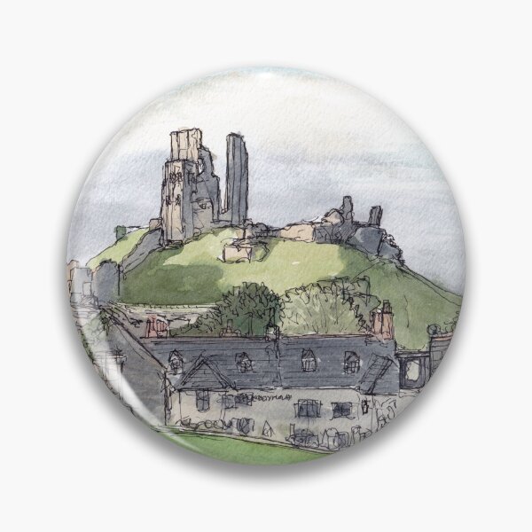 Item preview, Corfe Castle Autumn 2023 Watercolour designed and sold by Tom Napper Design.