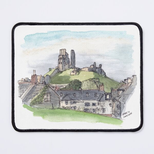 Item preview, Corfe Castle Autumn 2023 Watercolour designed and sold by Tom Napper Design.