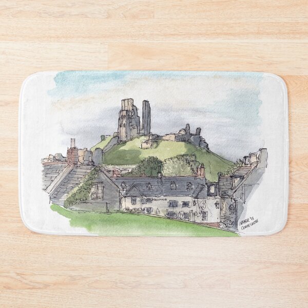 Item preview, Corfe Castle Autumn 2023 Watercolour designed and sold by Tom Napper Design.