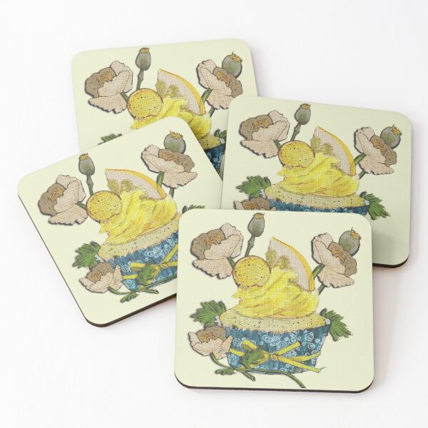 Item preview, Pretty Lemon Poppyseed, Vintage Cupcake Illustration designed and sold by LillyUndercroft.