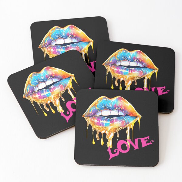 Item preview, Love colorful lip - a mouth to kiss designed and sold by WallGemsArt.