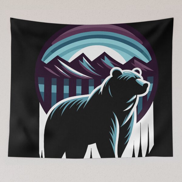 Item preview, Mountain Solitude: Grizzly Bear Silhouette designed and sold by RyanBelandres.
