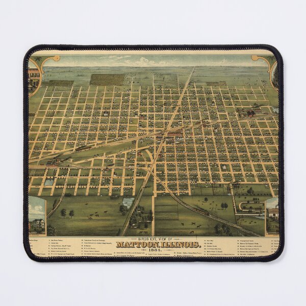Item preview, Mattoon, Illinois (1884) designed and sold by allhistory.