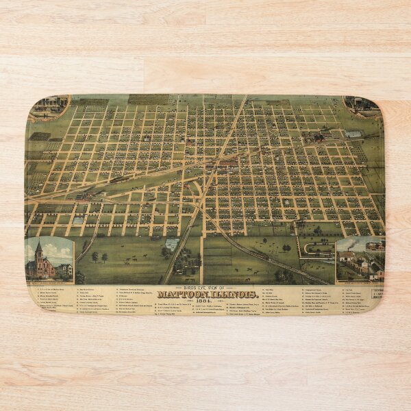 Item preview, Mattoon, Illinois (1884) designed and sold by allhistory.