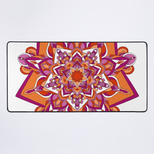 Item preview, Lesbian Flag Symmetrical Mandala Design 17 designed and sold by Fieryblood.