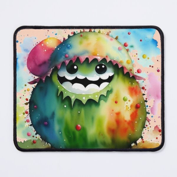 Item preview, Green autumn chestnut monster watercolor designed and sold by JaroDesign2023.