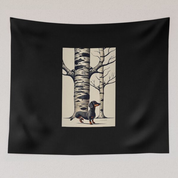 Item preview, Next to the tree designed and sold by DachshundsOnRB.