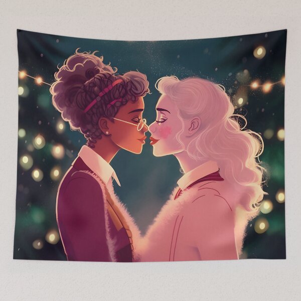 Item preview, Everything is better with fairylights | WLW christmas card designed and sold by LgbtqCards.