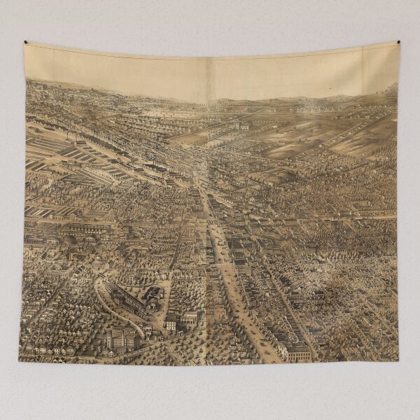 Item preview, Vintage Pictorial Map of Syracuse NY (1868) designed and sold by BravuraMedia.