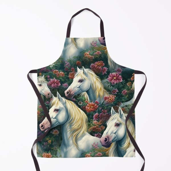 Item preview, White Horses and Flowers designed and sold by pinkal.
