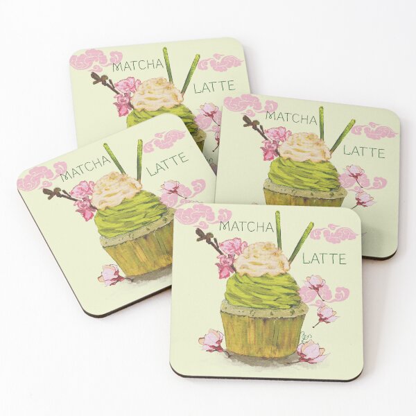 Item preview, Sakura Matcha Latte, Gourmet Cupcake designed and sold by LillyUndercroft.