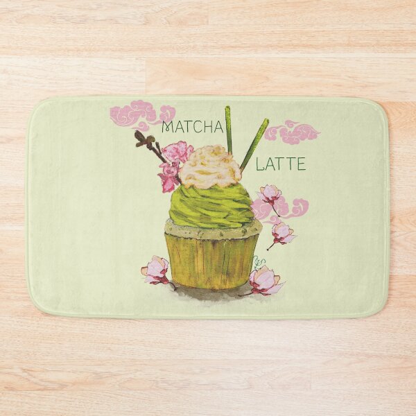Item preview, Sakura Matcha Latte, Gourmet Cupcake designed and sold by LillyUndercroft.