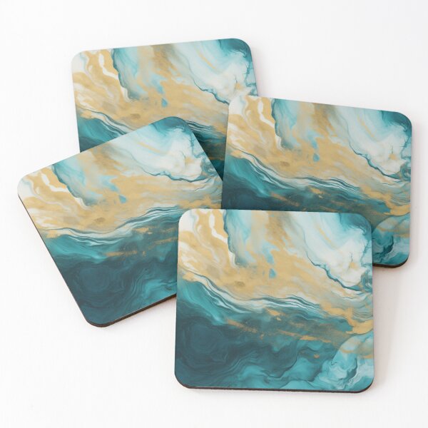 Item preview, Teal and Gold Marble designed and sold by MA DESIGNS.