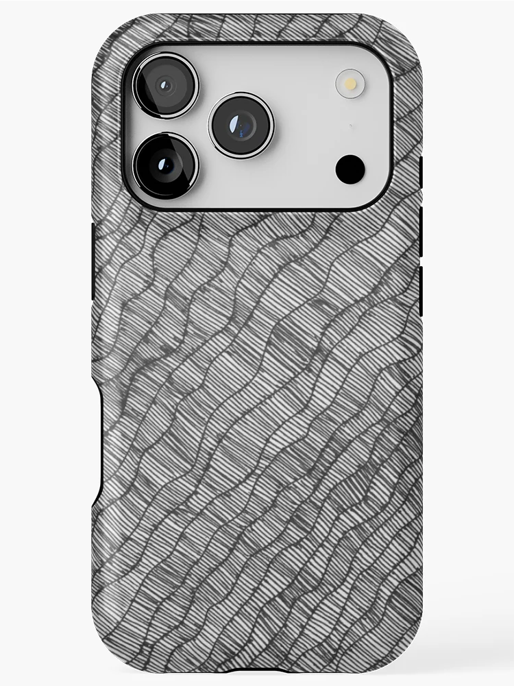 Thumbnail 1 of 4, iPhone Case, Striped Wave Pattern designed and sold by SickChickDesign.