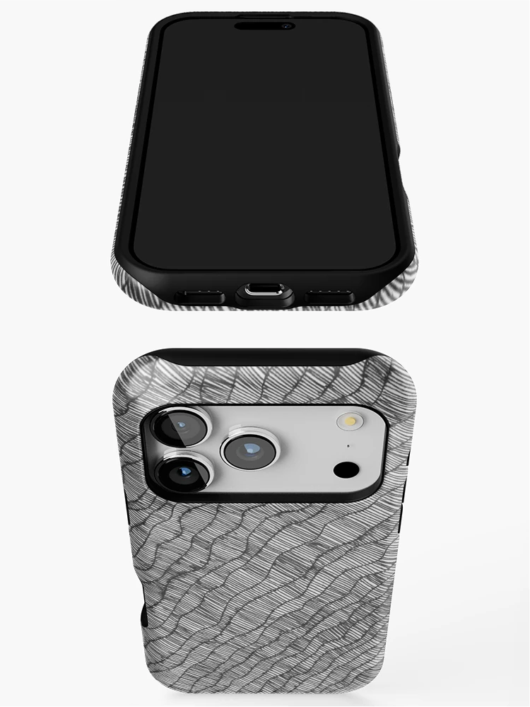 Thumbnail 3 of 4, iPhone Case, Striped Wave Pattern designed and sold by SickChickDesign.