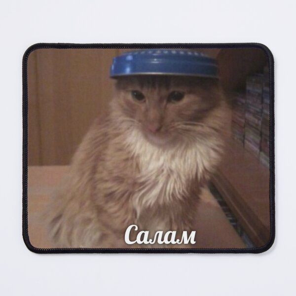 Item preview, Cat salam Russian quote (салам) designed and sold by Mrs Flora.
