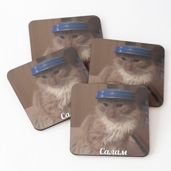 Item preview, Cat salam Russian quote (салам) designed and sold by Mrs Flora.