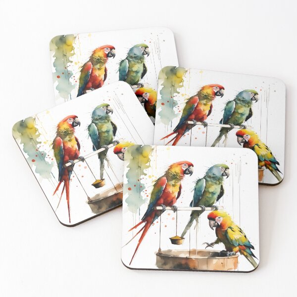 Item preview, Macaws at bird feeder designed and sold by Conuretopia.