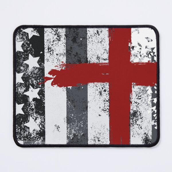 Item preview, Vintage Distressed USA Flag Cross Christian Faith Sticker designed and sold by HTDesign69.
