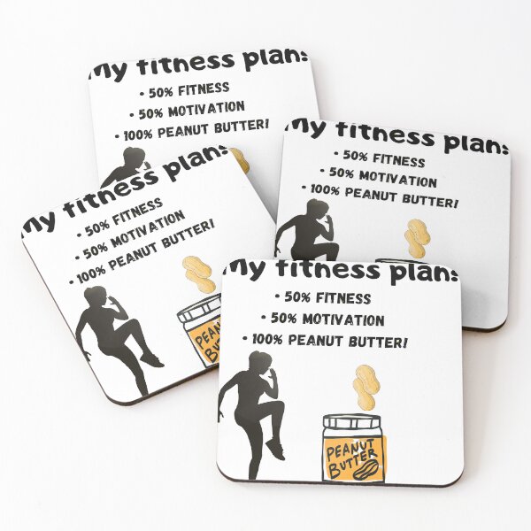 Item preview, Peanut butter love sport fitness My fitness plan?  50% training, 50% motivation, 100% peanut butter!” designed and sold by Mikusia.