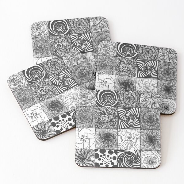 Item preview, Swirling Grid Spiral Patterns designed and sold by SickChickDesign.