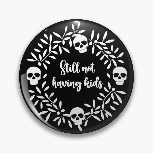 Item preview, Child-Free Chic: Minimalist Humor white Skull Wreath designed and sold by EmeraldeaArt.