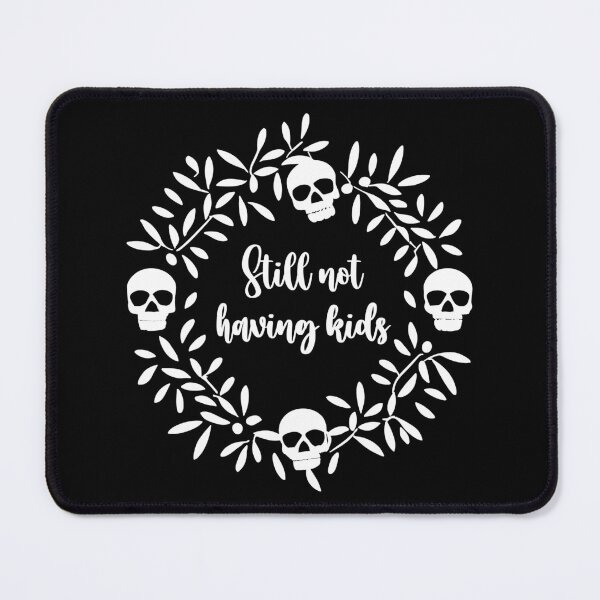 Item preview, Child-Free Chic: Minimalist Humor white Skull Wreath designed and sold by EmeraldeaArt.