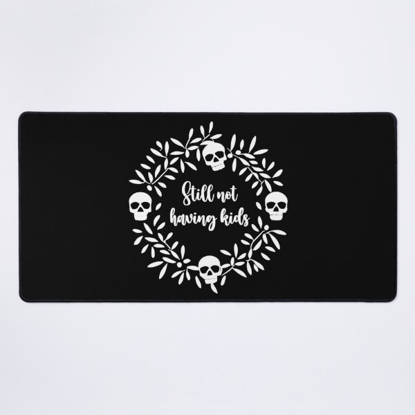 Item preview, Child-Free Chic: Minimalist Humor white Skull Wreath designed and sold by EmeraldeaArt.