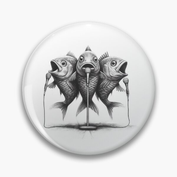 Item preview, Three fish singing together designed and sold by FurryBeats.