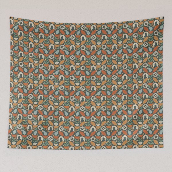 Aperçu de l'œuvre Muted Autumn / Soft Autumn pattern, skin-tone matching, personal color analysis, PCA, mid century modern créée et vendue par look4seasons.