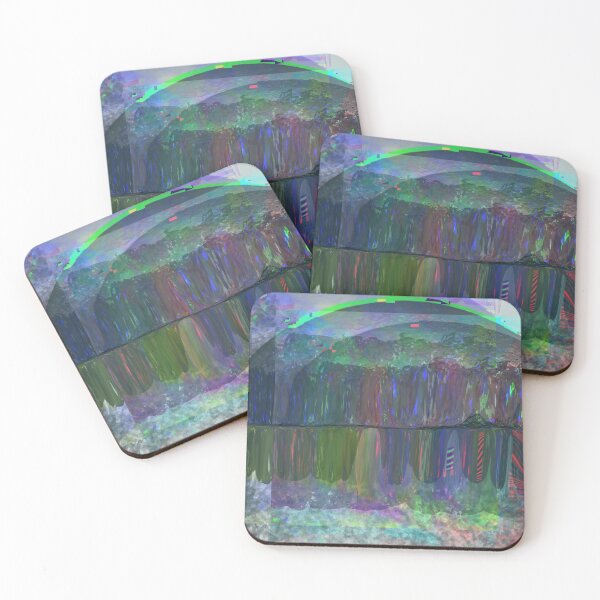 Item preview, "Hazy Mirage" - Dark Rainbow Digital Painting Reflective Patterned Colorful Art  designed and sold by pngrktes-art.