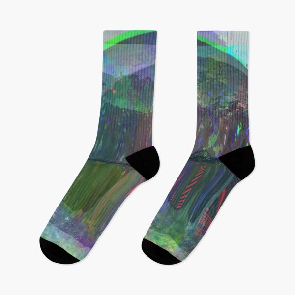 Item preview, "Hazy Mirage" - Dark Rainbow Digital Painting Reflective Patterned Colorful Art  designed and sold by pngrktes-art.