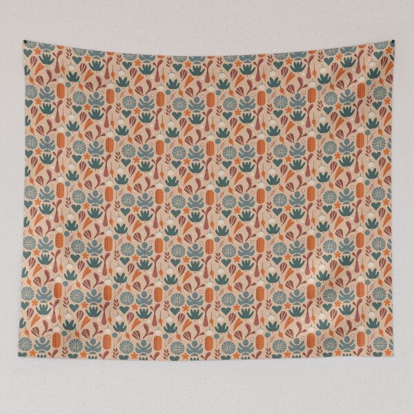 Aperçu de l'œuvre Muted Autumn / Soft Autumn pattern, skin-tone matching, personal color analysis, PCA, mid century modern créée et vendue par look4seasons.