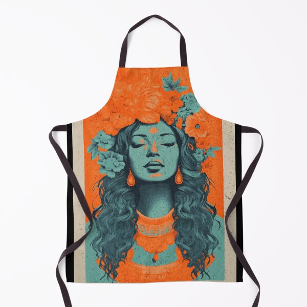 Item preview, ORANGE TURQUISE HIPPY GIRL POSTER STYLE 1 designed and sold by justyna-s28.
