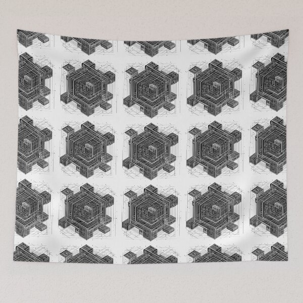 Item preview, Space time universe mystery geometric cube star #1 black designed and sold by BERGULATOR.