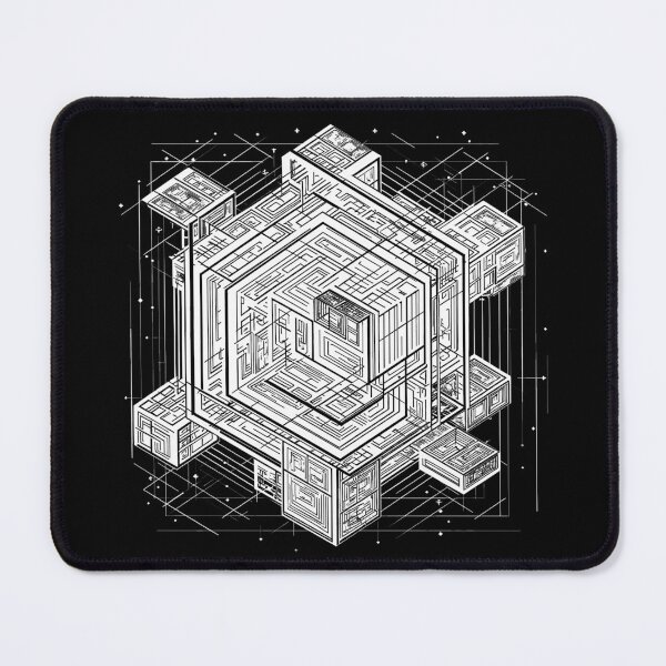 Item preview, Space time universe mystery geometric cube star #1 white designed and sold by BERGULATOR.